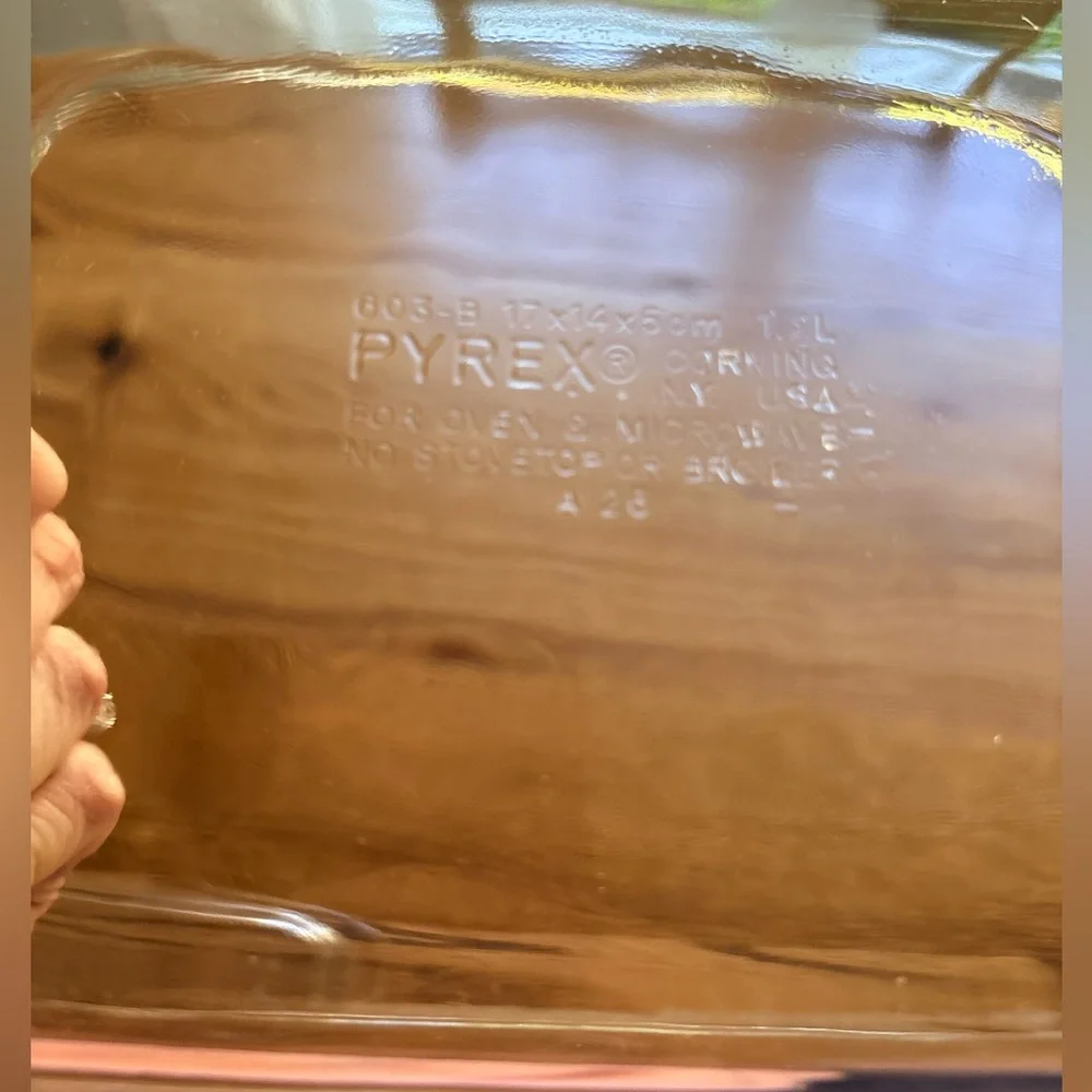 Vintage Pyrex Clear Glass Baking Dish 603-C - Rectangular w/ 603-B lid-USA- 1.2L
